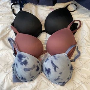 3 Super push up PINK bras